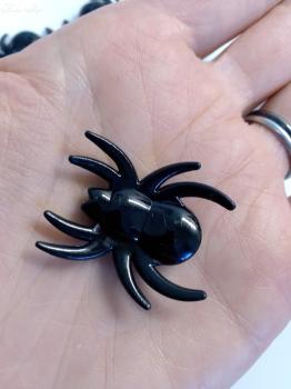 schwarze Acryl Spinnen